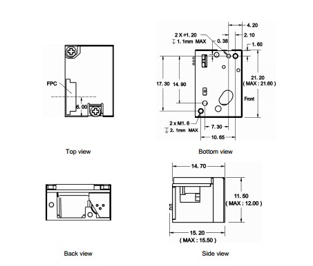 民德uE966微型激光掃描引擎 民德uE966微型激光掃描引擎
